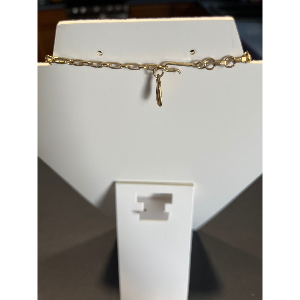 Vintage Coro Gold Tone Textured Scroll Link Choker Necklace Adjustable 17 Inch - Picture 3 of 6
